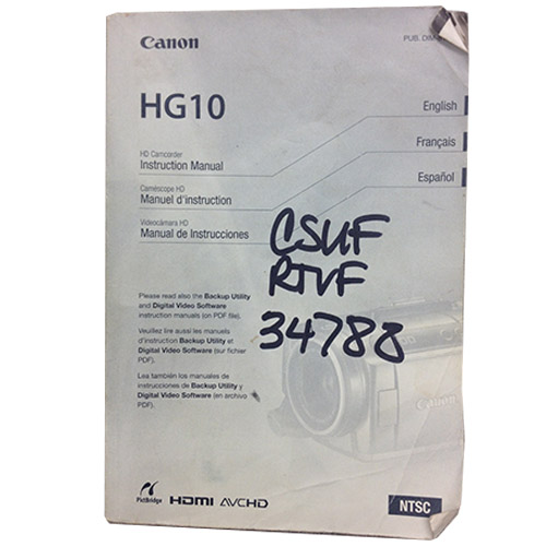 Canon HG10 Manual